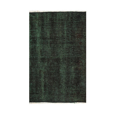 Authentic Turkish Vintage Green Hand Woven Rug